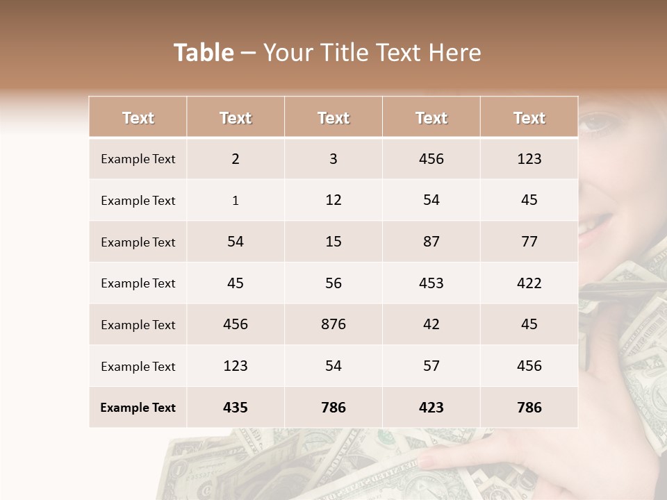 People Pretty Cash PowerPoint Template