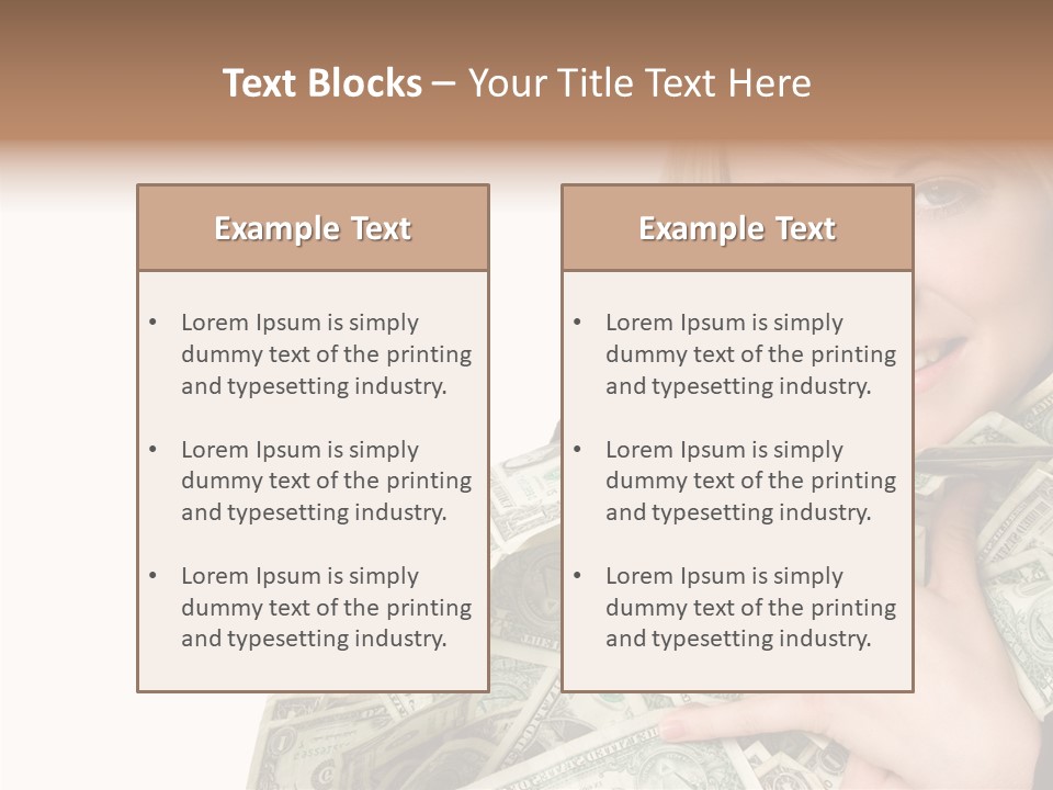 People Pretty Cash PowerPoint Template