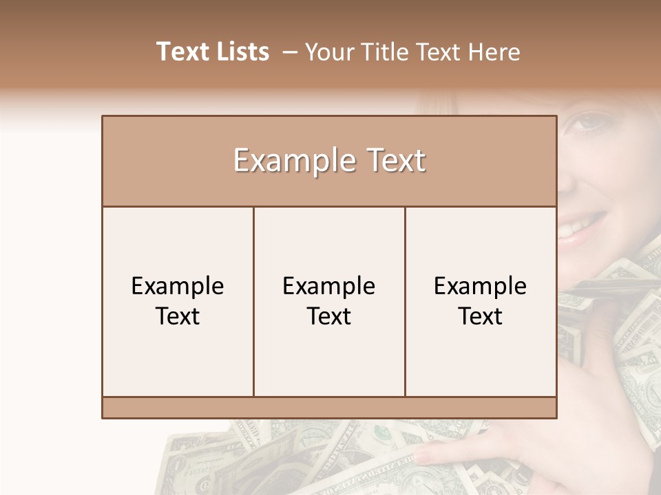 People Pretty Cash PowerPoint Template