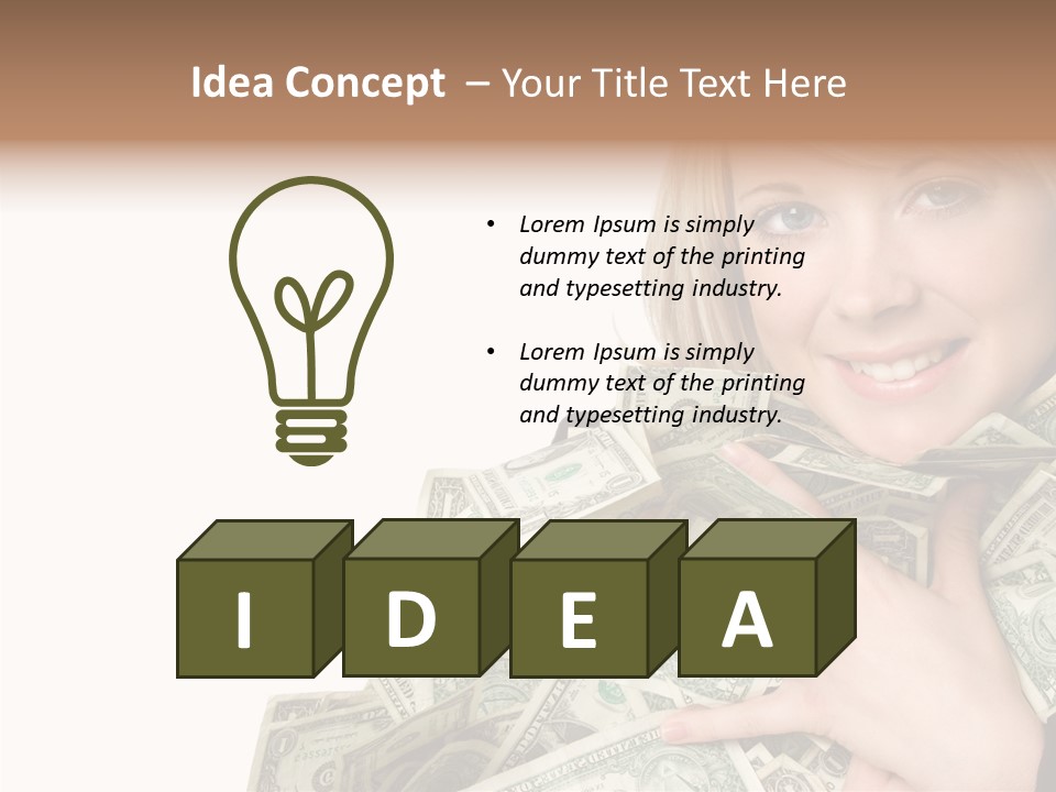 People Pretty Cash PowerPoint Template