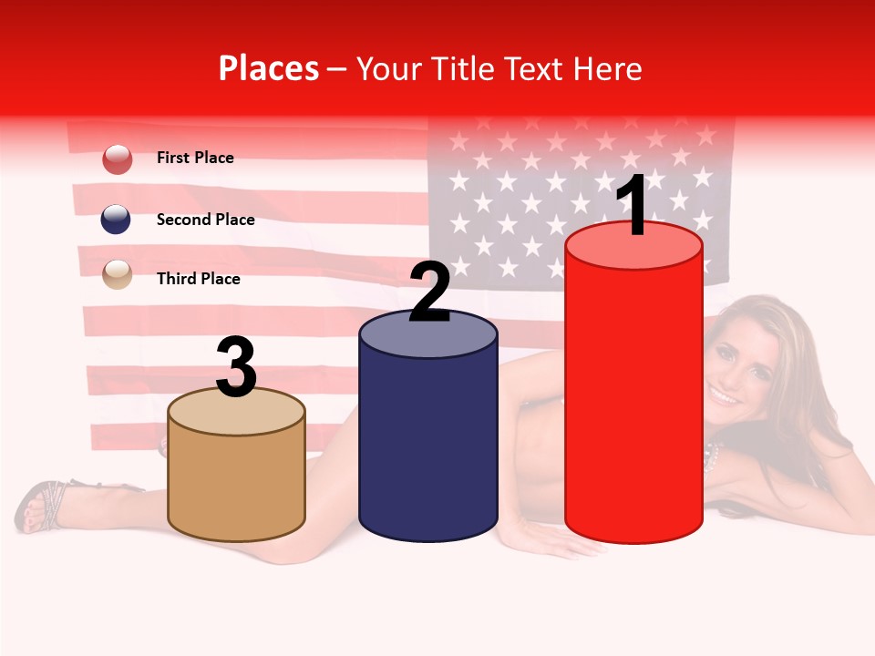 Caucasian Sexy States PowerPoint Template