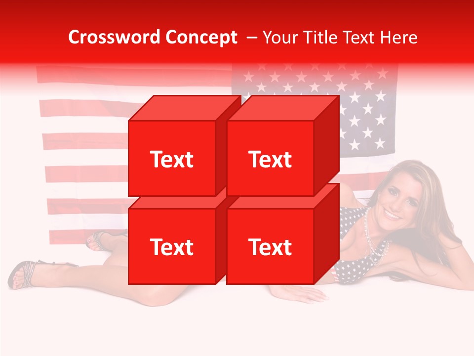 Caucasian Sexy States PowerPoint Template