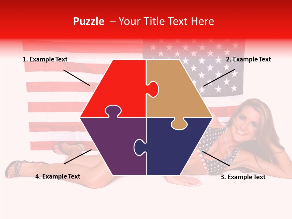 Caucasian Sexy States PowerPoint Template