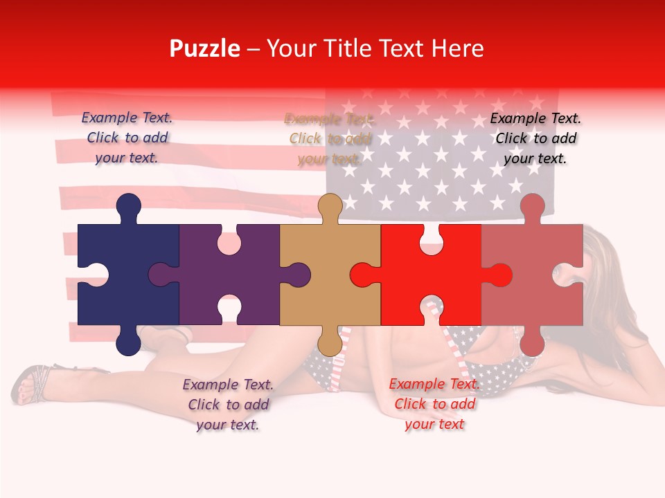 Caucasian Sexy States PowerPoint Template