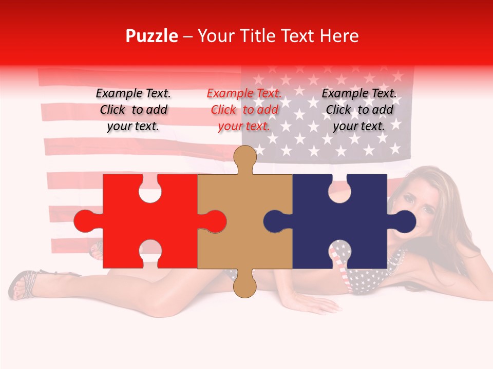 Caucasian Sexy States PowerPoint Template