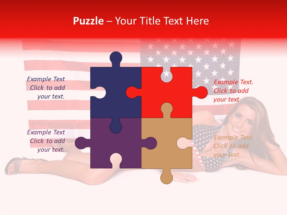 Caucasian Sexy States PowerPoint Template