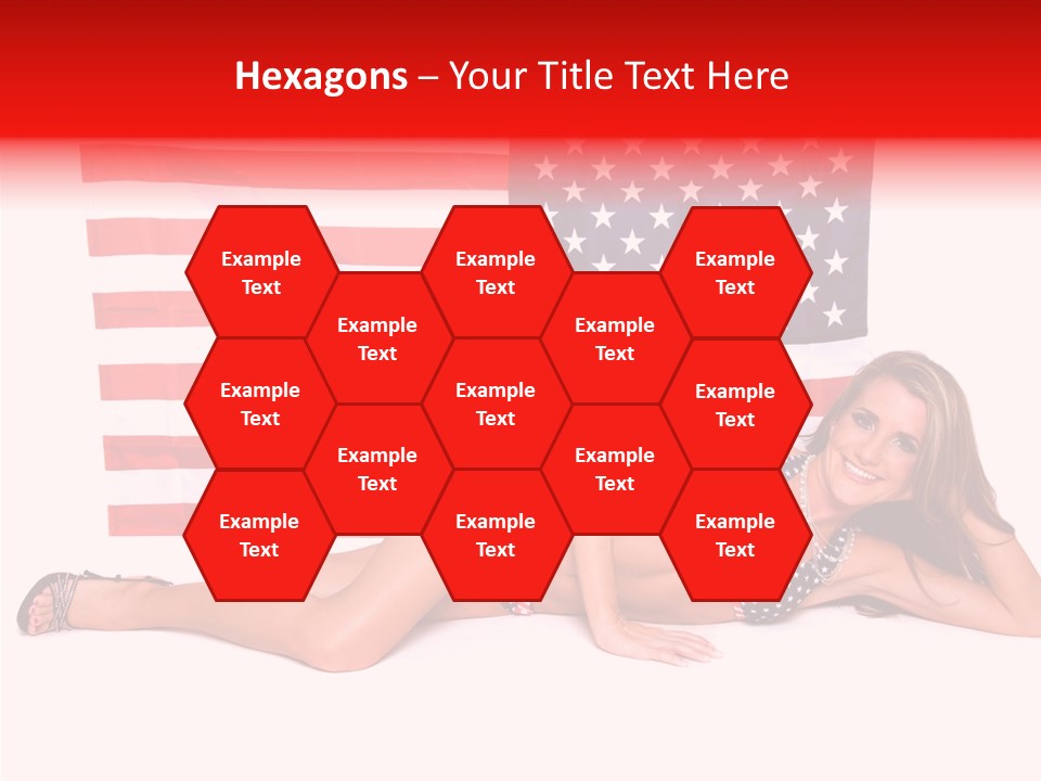 Caucasian Sexy States PowerPoint Template