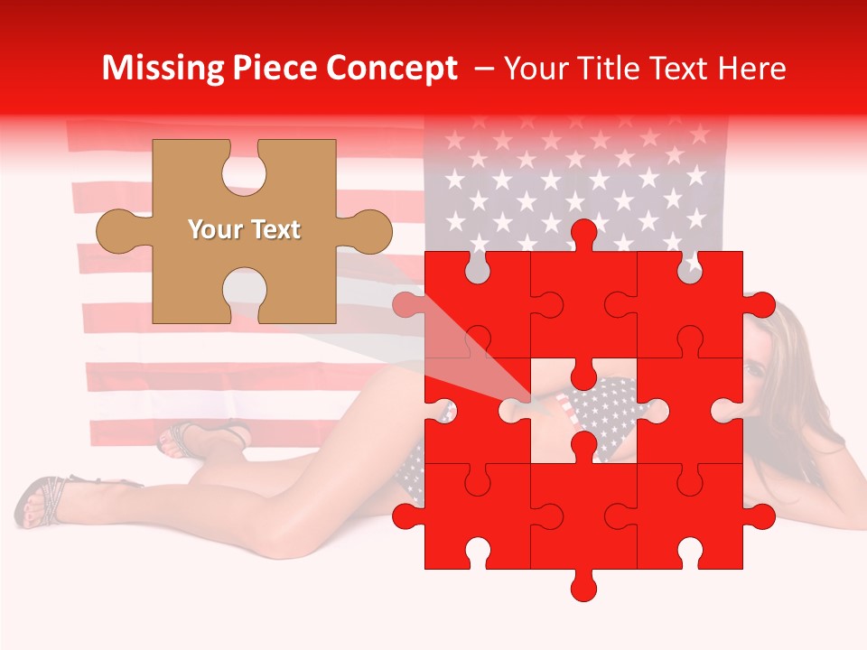 Caucasian Sexy States PowerPoint Template