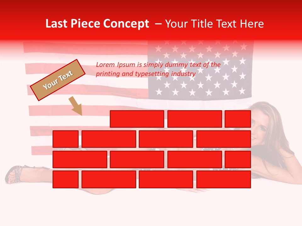 Caucasian Sexy States PowerPoint Template