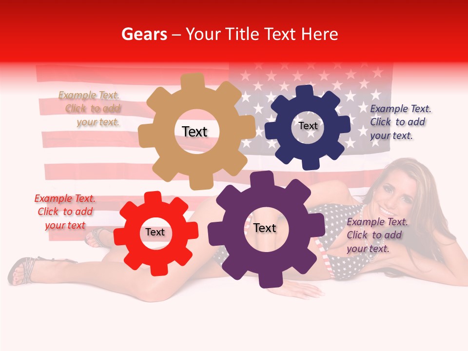 Caucasian Sexy States PowerPoint Template