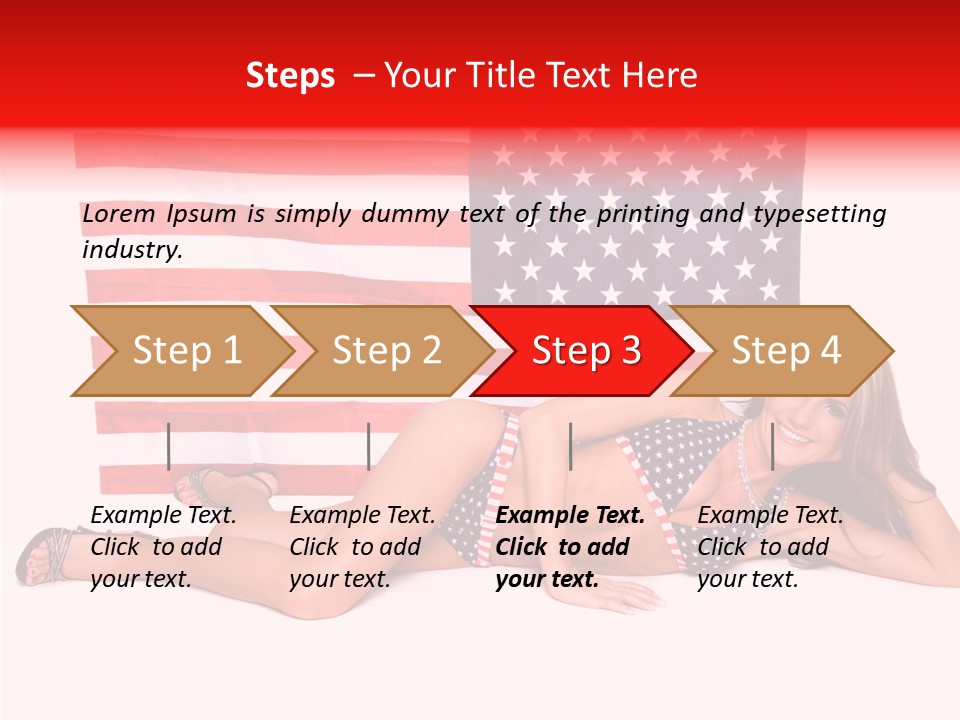 Caucasian Sexy States PowerPoint Template