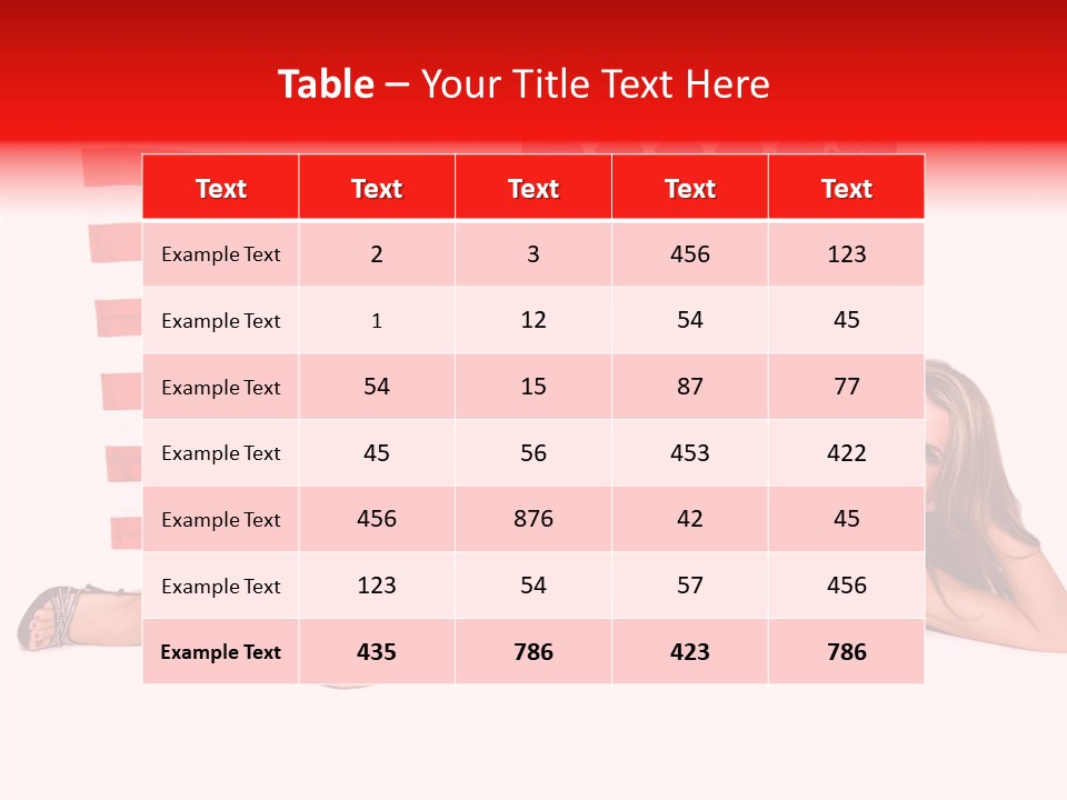 Caucasian Sexy States PowerPoint Template