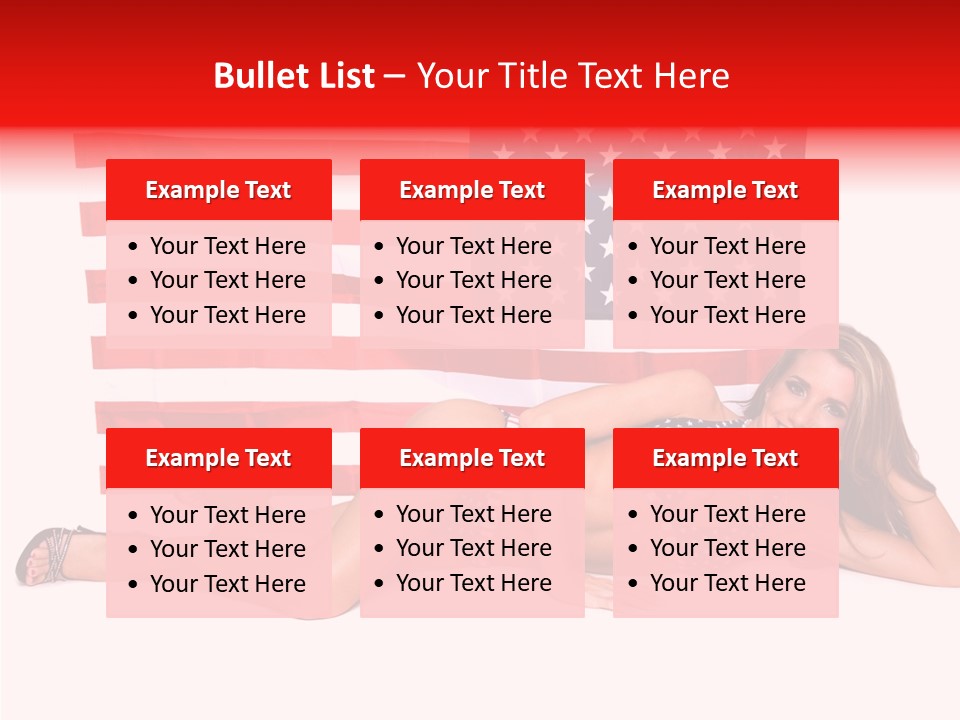 Caucasian Sexy States PowerPoint Template
