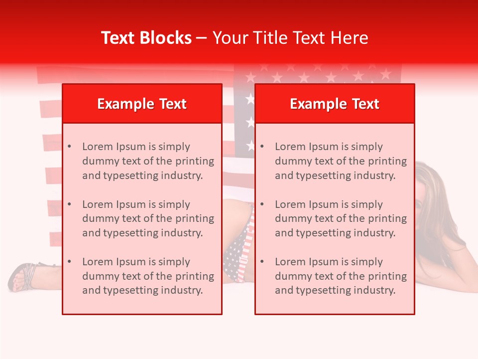Caucasian Sexy States PowerPoint Template