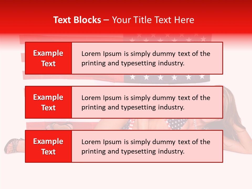 Caucasian Sexy States PowerPoint Template