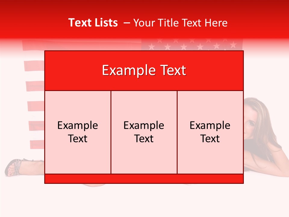 Caucasian Sexy States PowerPoint Template