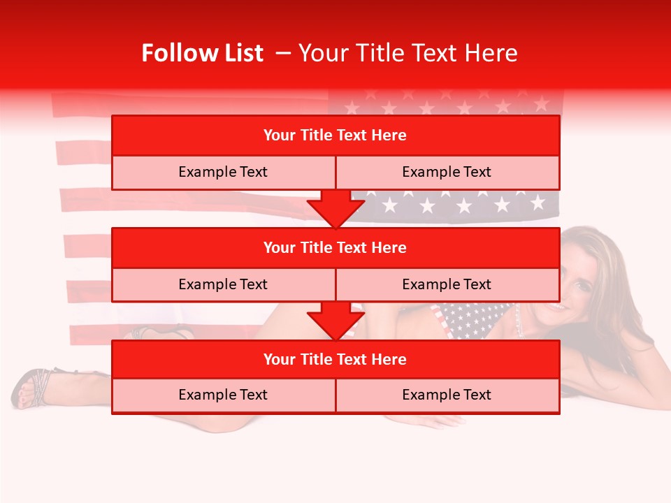 Caucasian Sexy States PowerPoint Template