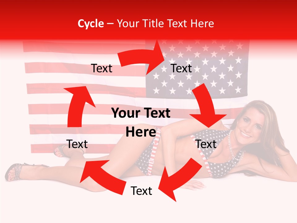 Caucasian Sexy States PowerPoint Template