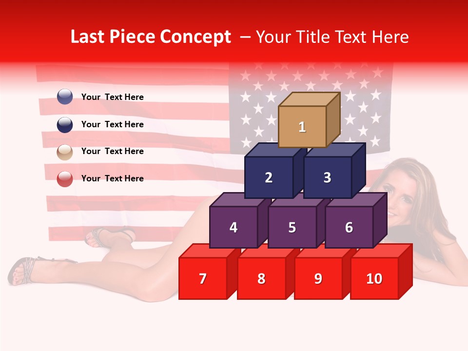 Caucasian Sexy States PowerPoint Template