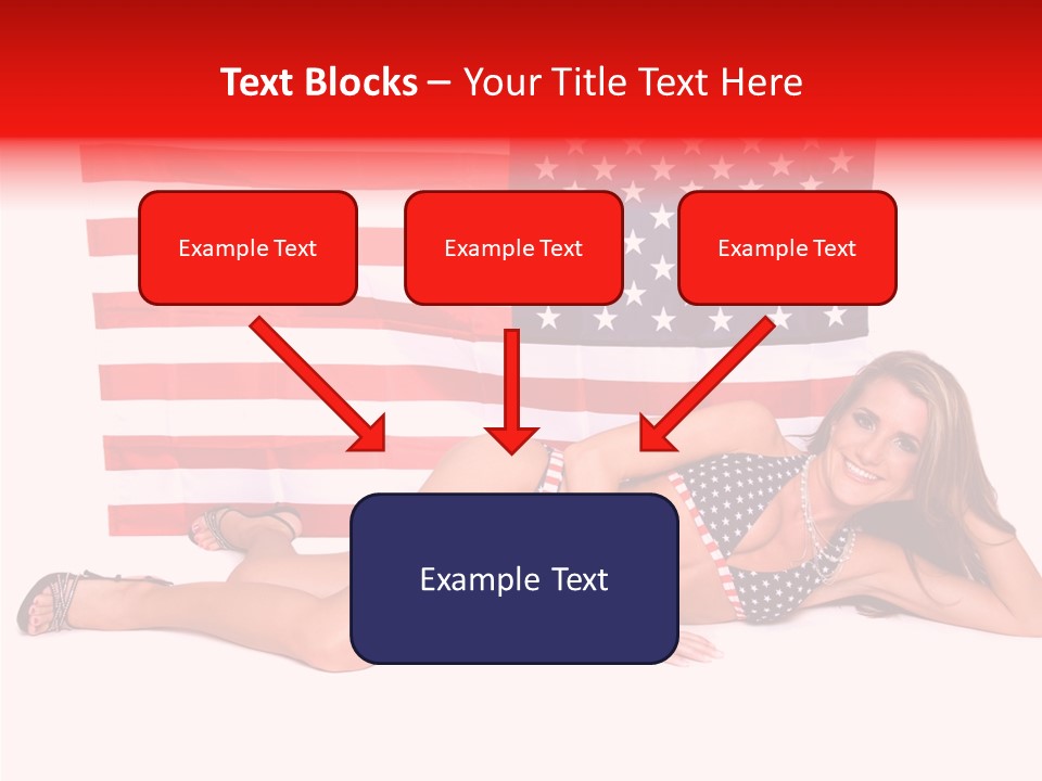 Caucasian Sexy States PowerPoint Template