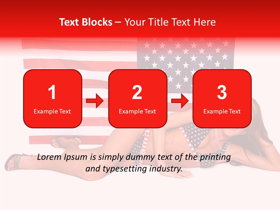 Caucasian Sexy States PowerPoint Template