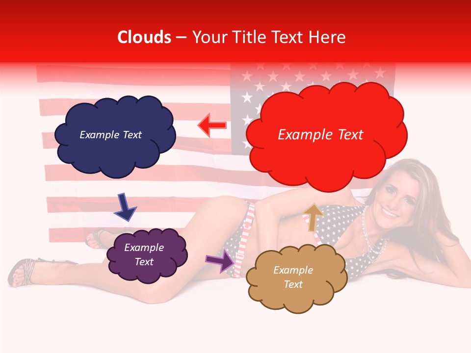 Caucasian Sexy States PowerPoint Template