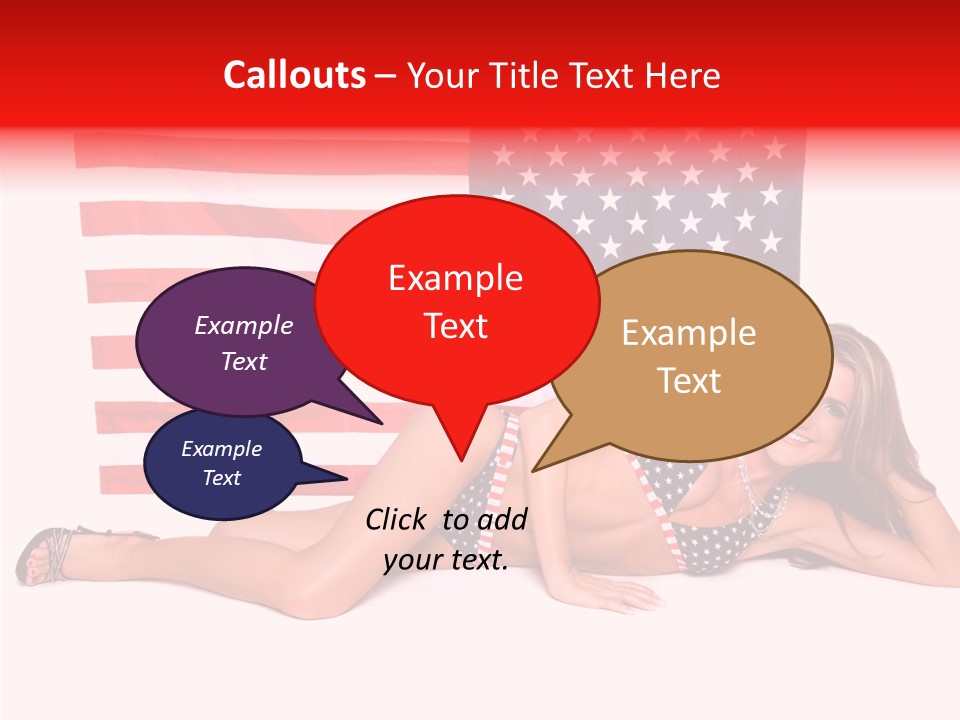 Caucasian Sexy States PowerPoint Template