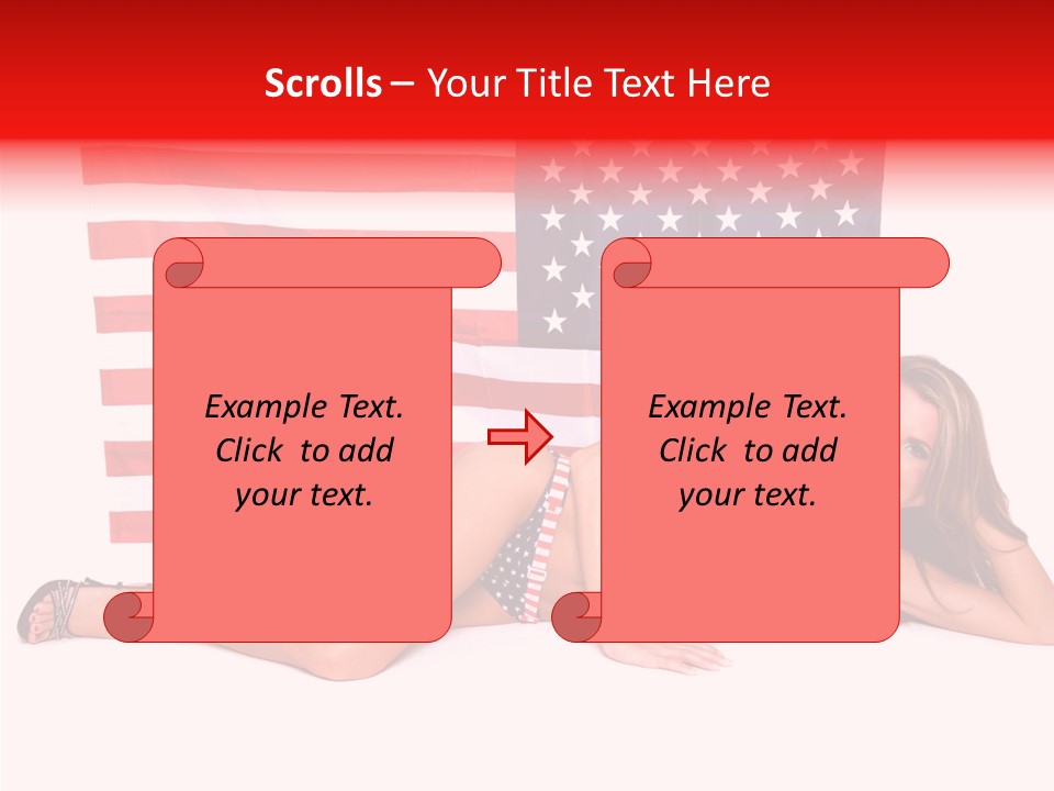 Caucasian Sexy States PowerPoint Template