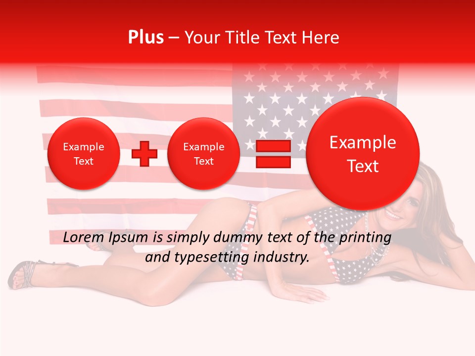Caucasian Sexy States PowerPoint Template