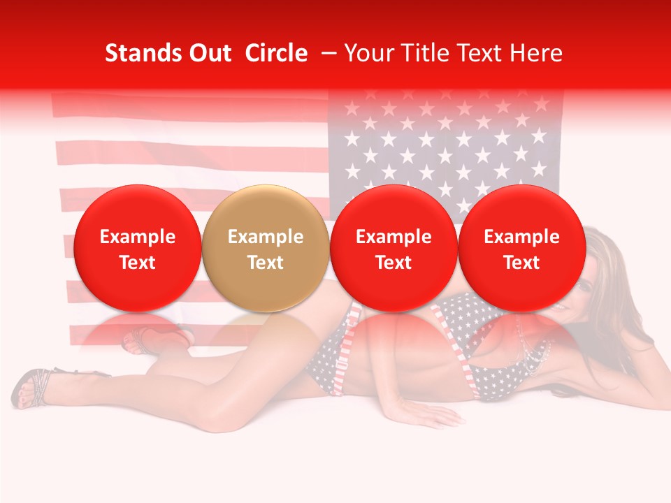Caucasian Sexy States PowerPoint Template