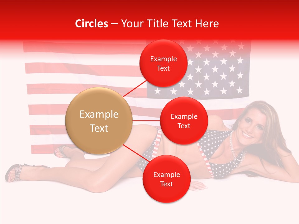 Caucasian Sexy States PowerPoint Template