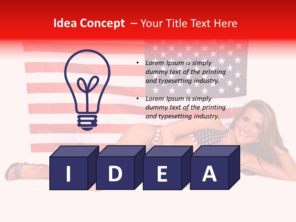 Caucasian Sexy States PowerPoint Template