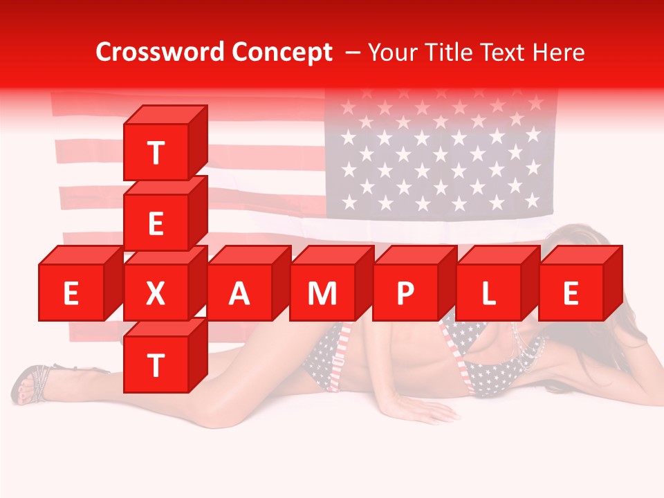 Caucasian Sexy States PowerPoint Template