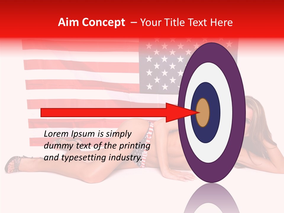 Caucasian Sexy States PowerPoint Template