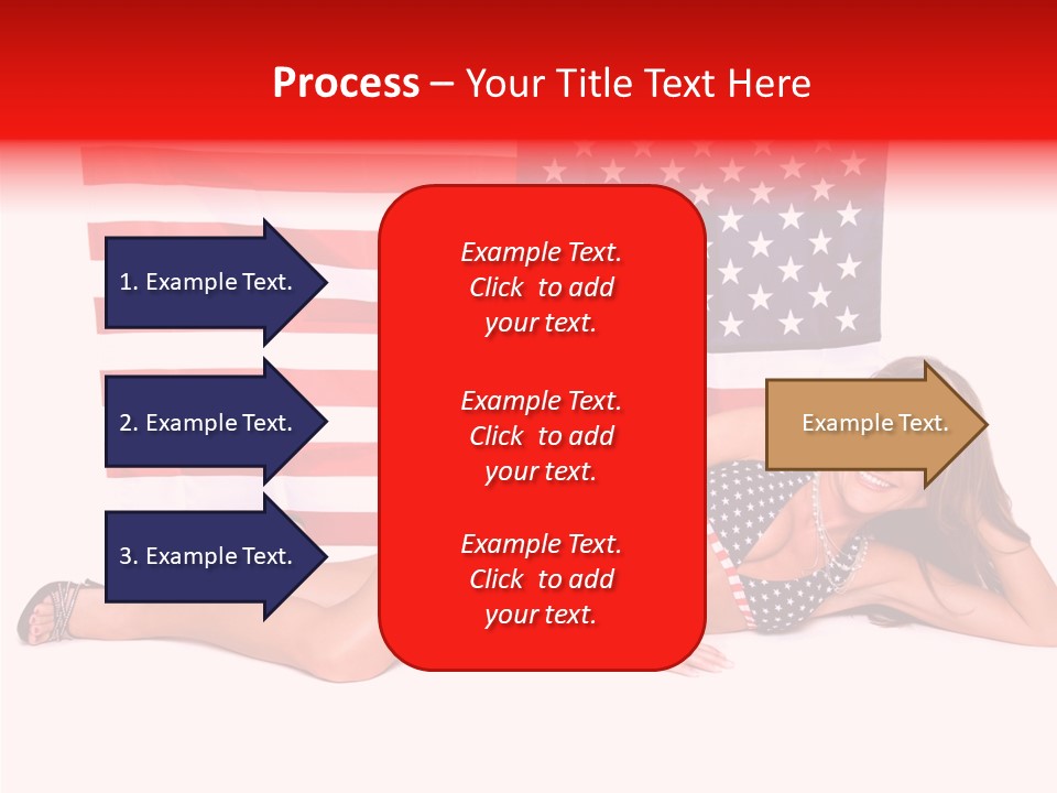 Caucasian Sexy States PowerPoint Template