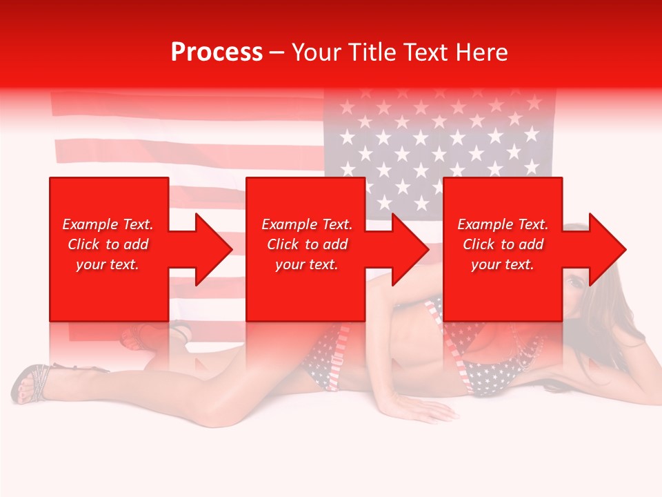 Caucasian Sexy States PowerPoint Template