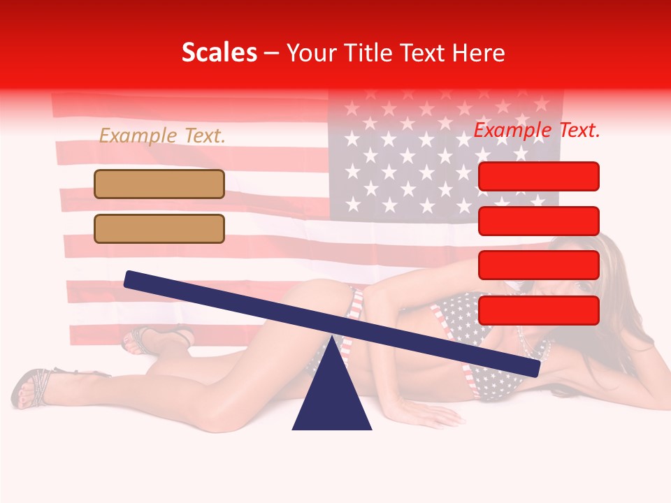 Caucasian Sexy States PowerPoint Template