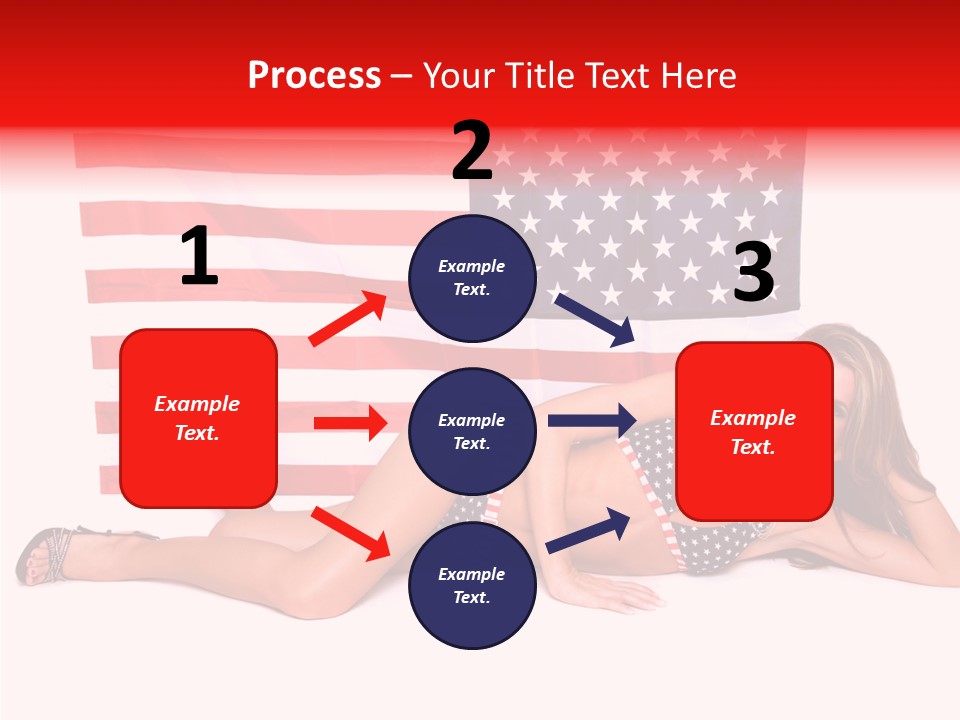 Caucasian Sexy States PowerPoint Template