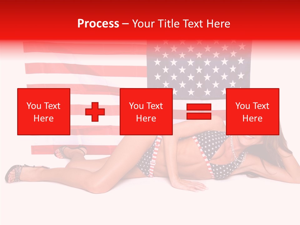 Caucasian Sexy States PowerPoint Template