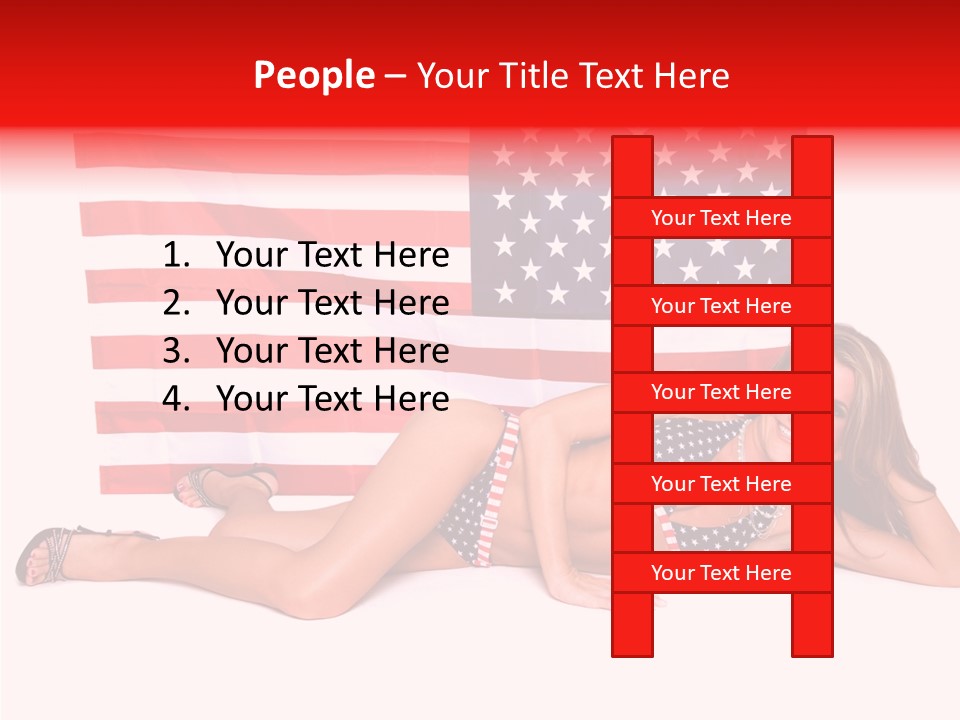Caucasian Sexy States PowerPoint Template