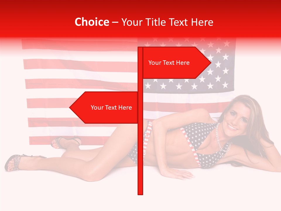 Caucasian Sexy States PowerPoint Template