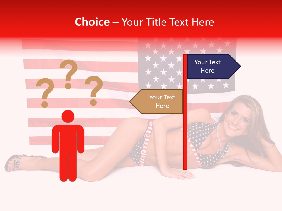 Caucasian Sexy States PowerPoint Template