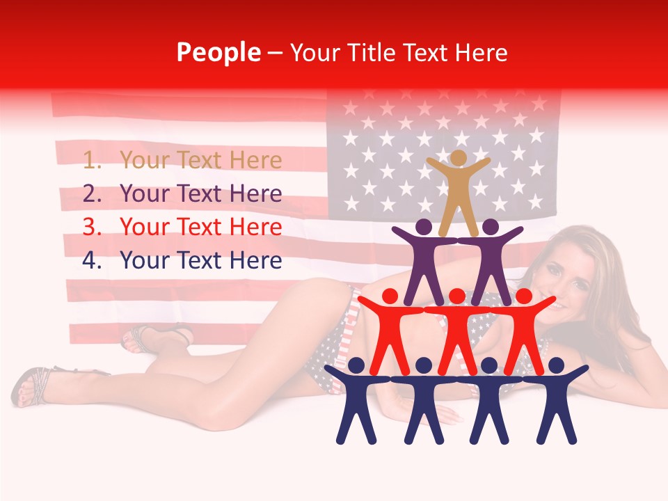 Caucasian Sexy States PowerPoint Template