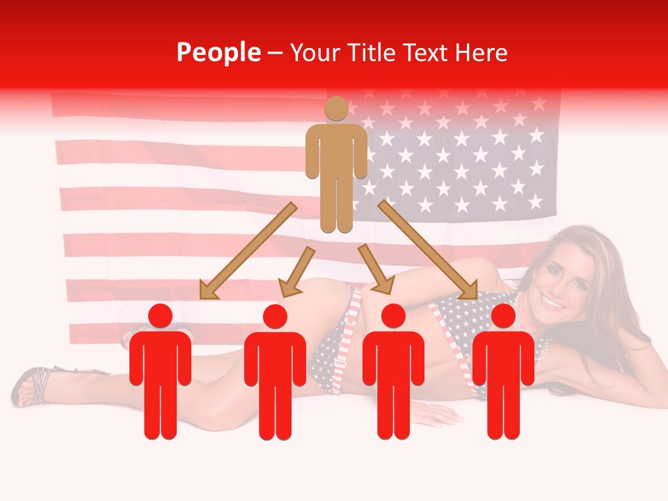 Caucasian Sexy States PowerPoint Template