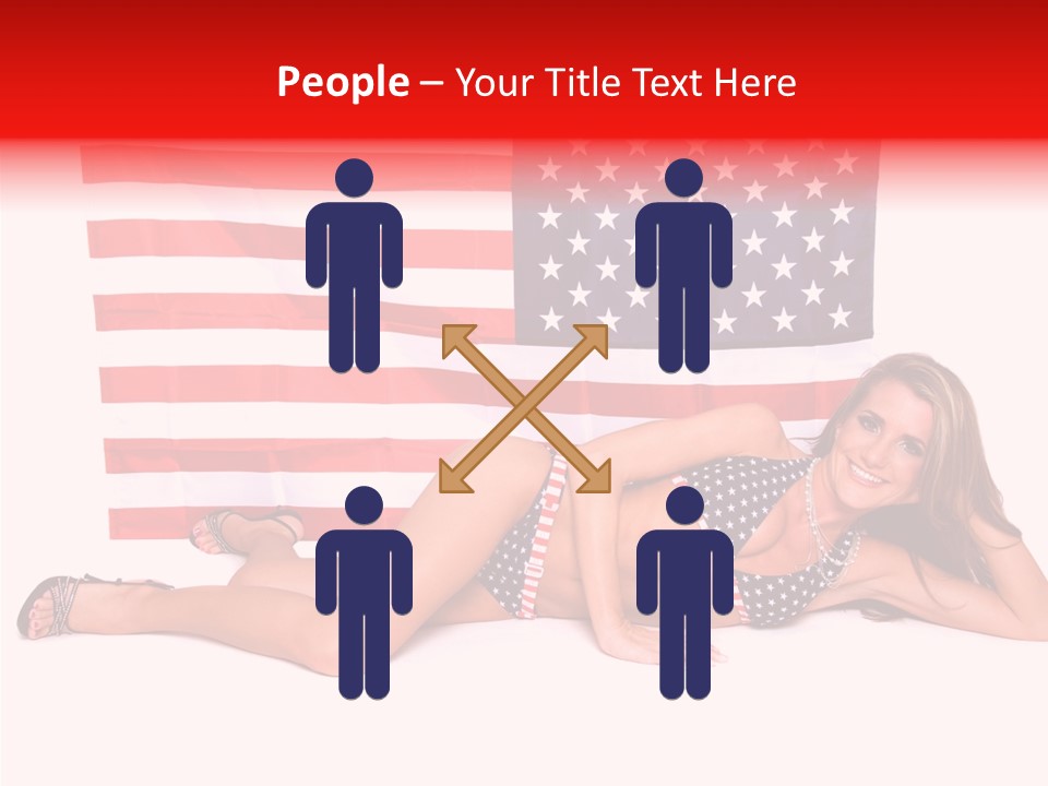 Caucasian Sexy States PowerPoint Template
