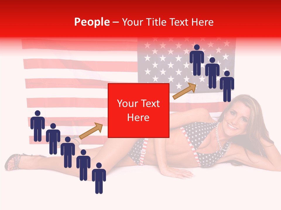 Caucasian Sexy States PowerPoint Template
