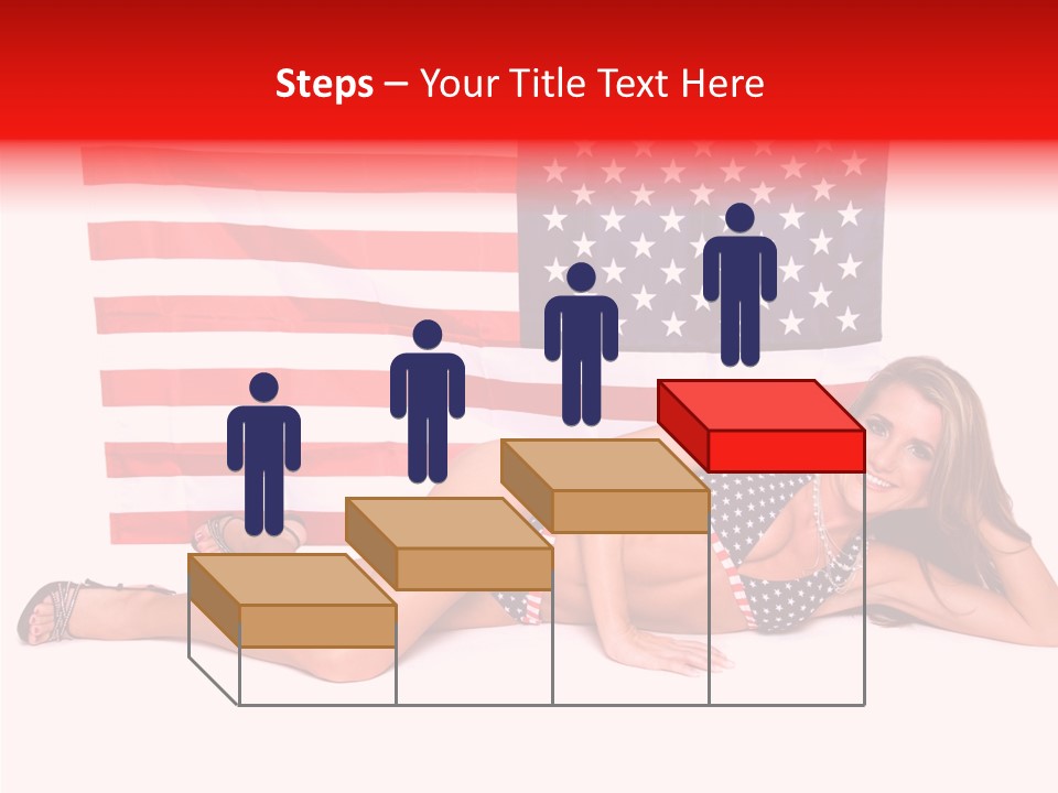 Caucasian Sexy States PowerPoint Template