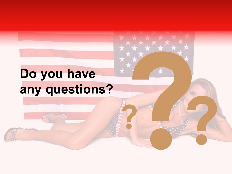 Caucasian Sexy States PowerPoint Template
