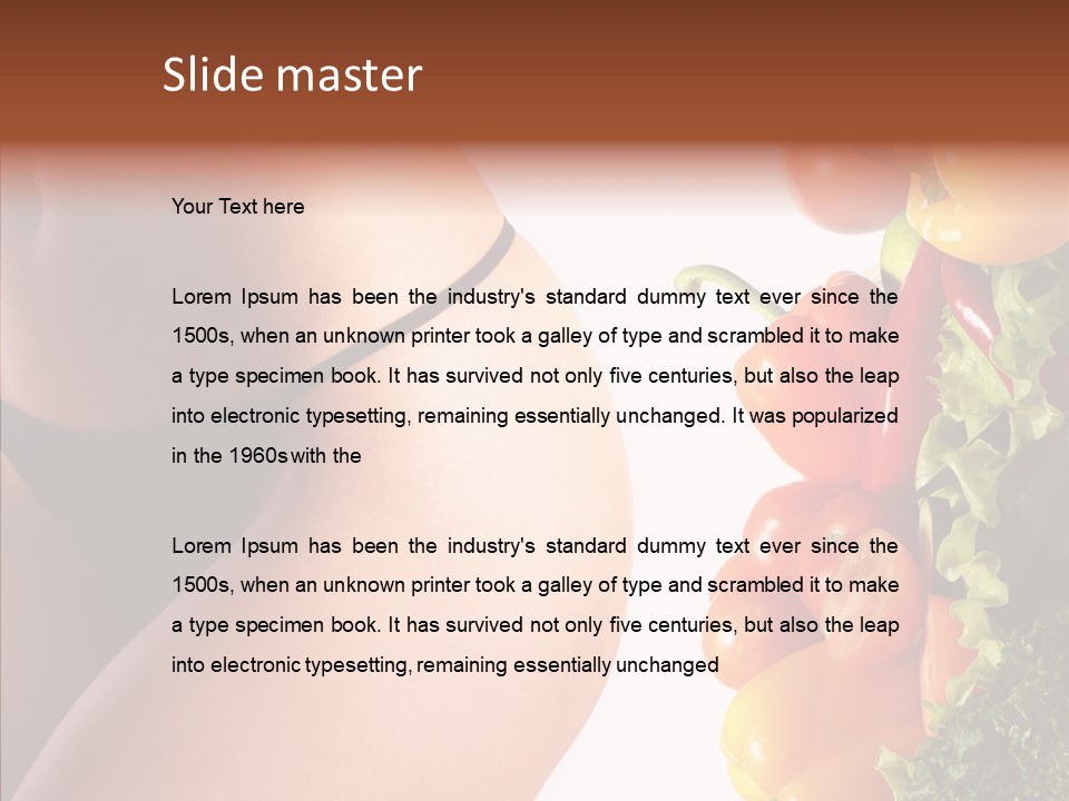 Stomach Cucumber Pepper PowerPoint Template