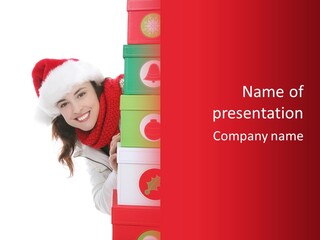 Tree Christmas Claus PowerPoint Template